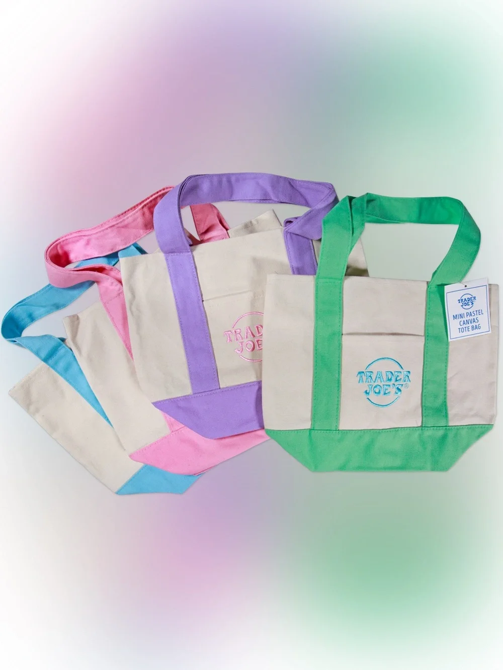 Trader Joe’s Mini Canvas Totes & Micro Totes With Grocery Bag Bundle- 9 total - Picture 3 of 9
